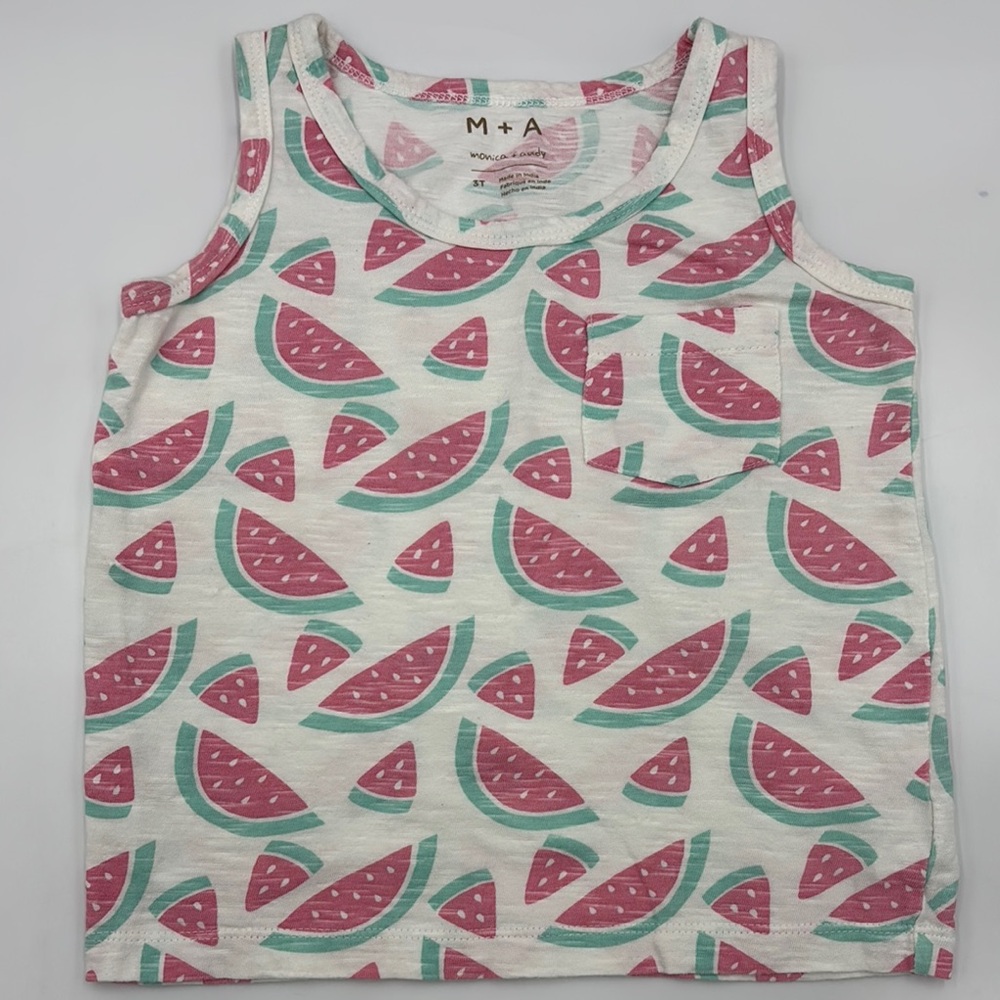 M + A by Monica and Andy Watermelon Print Tank Top 3T